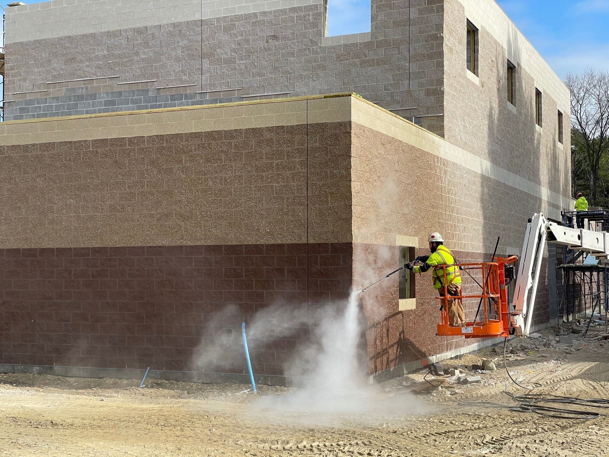 Split Faced Block Wash Down